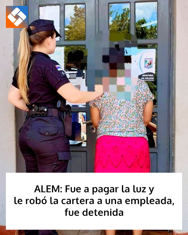 ALEM: Fue a pagar la luz y le robó la cartera a una empleada, fue detenida