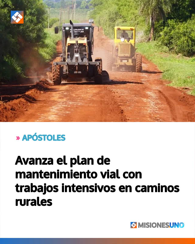 Avanza el plan de mantenimiento vial con trabajos intensivos en caminos rurales