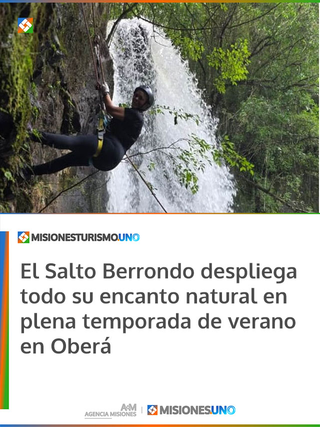 El Salto Berrondo despliega todo su encanto natural en plena temporada de verano en Oberá