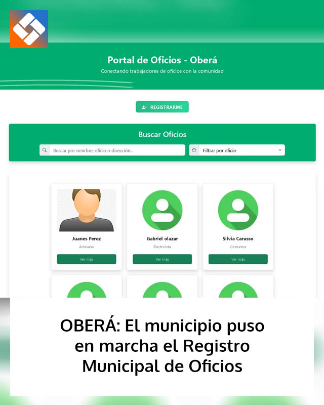 OBERÁ: El municipio puso en marcha el Registro Municipal de Oficios