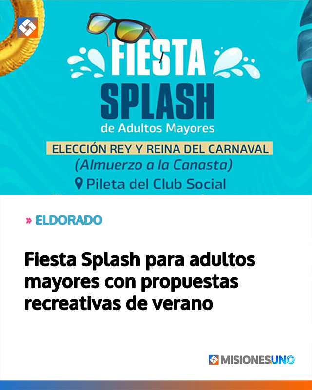 Fiesta Splash para adultos mayores con propuestas recreativas de verano