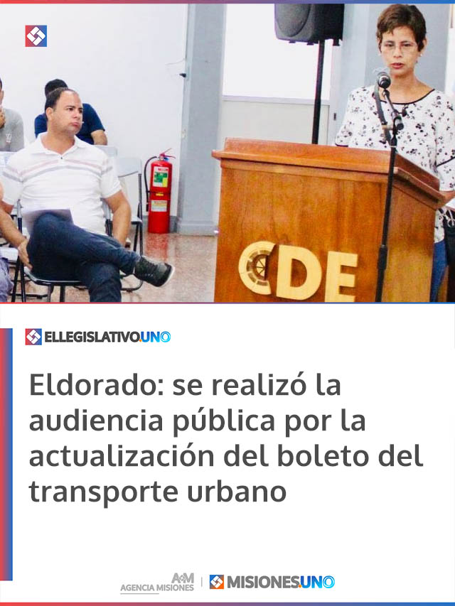 Eldorado: se realizó la audiencia pública por la actualización del boleto del transporte urbano