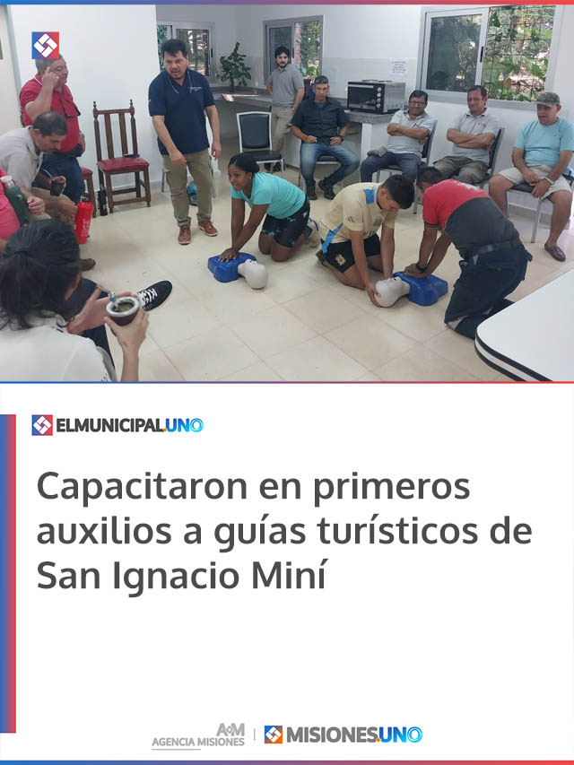 Capacitaron en primeros auxilios a guías turísticos de San Ignacio Miní