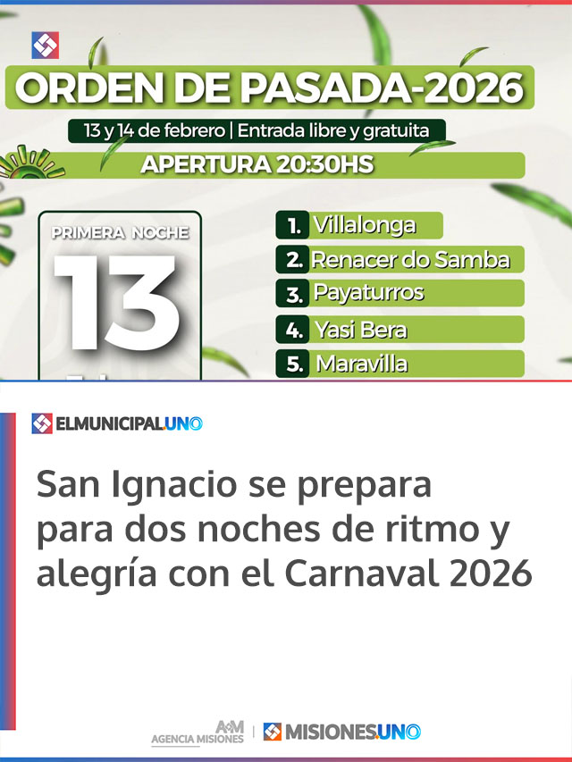San Ignacio se prepara para dos noches de ritmo y alegría con el Carnaval 2026