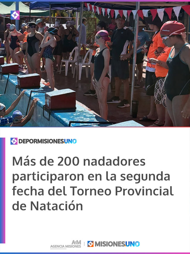 Más de 200 nadadores participaron en la segunda fecha del Torneo Provincial de Natación