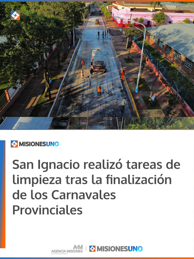 San Ignacio realizó tareas de limpieza tras la finalización de los Carnavales Provinciales