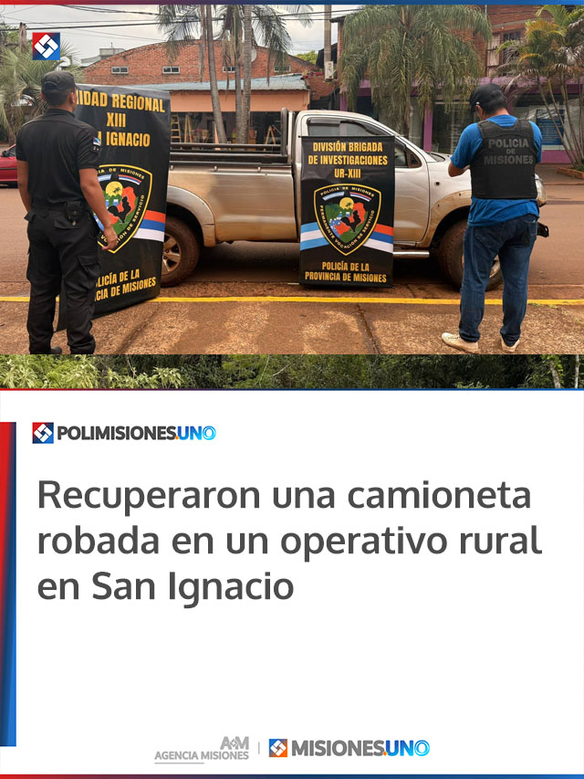 Recuperaron una camioneta robada en un operativo rural en San Ignacio