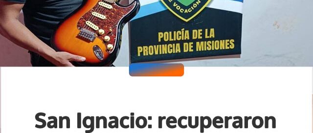 San Ignacio: recuperaron una guitarra robada de una iglesia y esclarecieron el caso